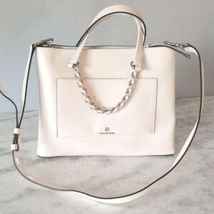 Michael Kors Leather Satchel/Handbag - Bright white